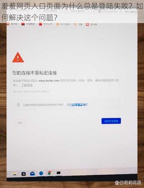 羞羞网页入口页面为什么总是登陆失败？如何解决这个问题？