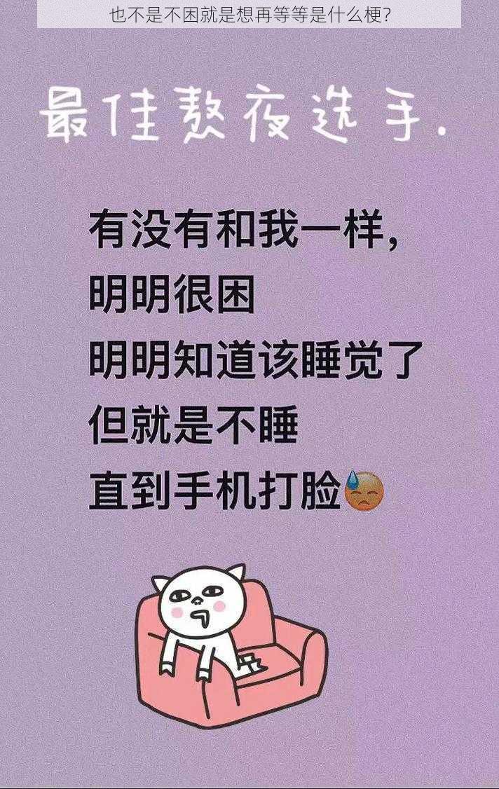 也不是不困就是想再等等是什么梗？