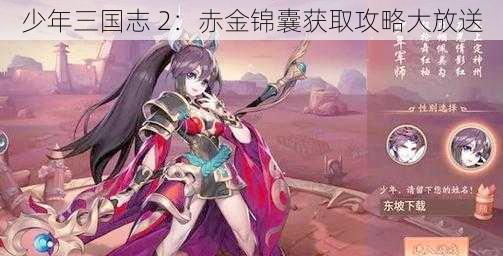 少年三国志 2：赤金锦囊获取攻略大放送